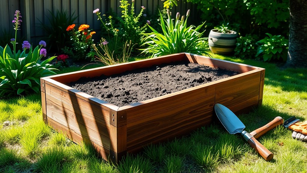 constructing a garden bed