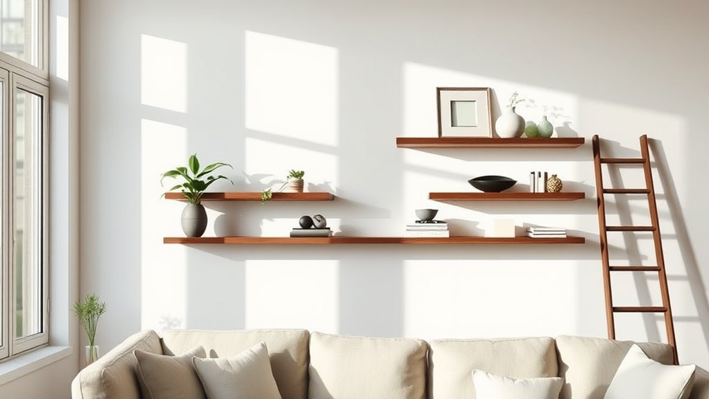 stylish floating shelf installation