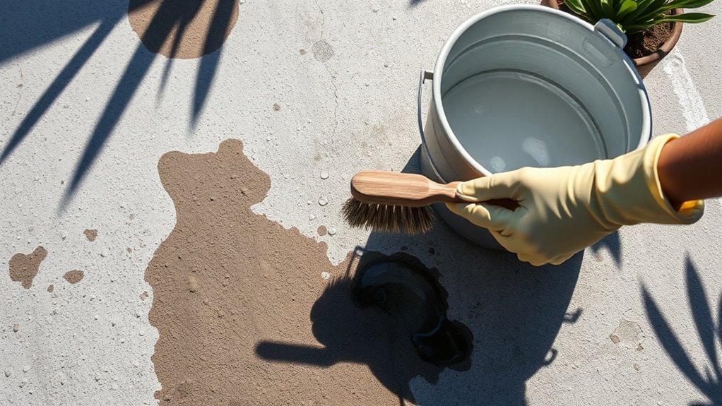 effective concrete stain removal